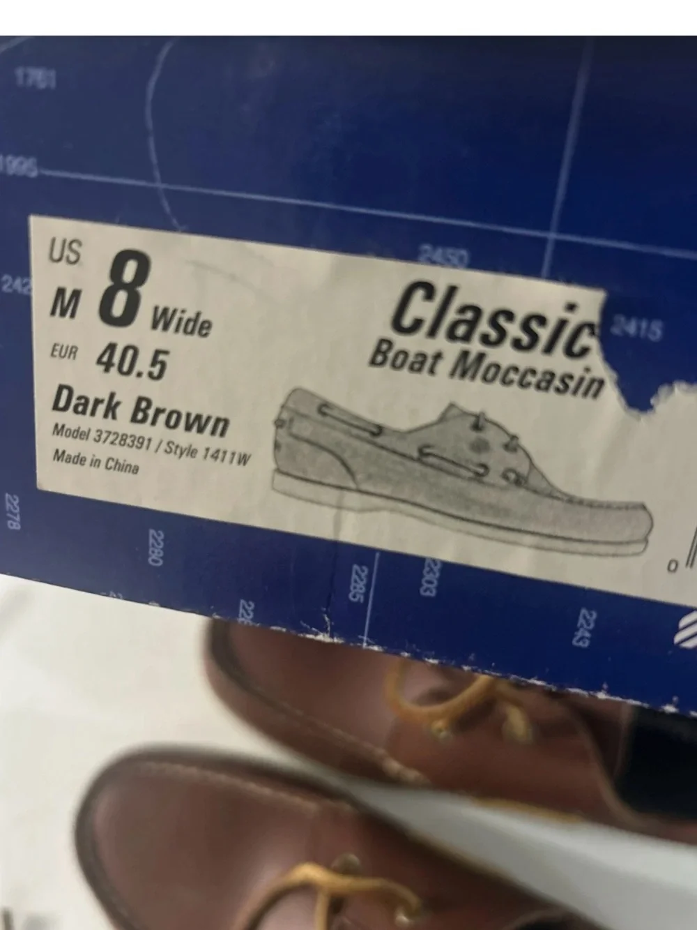 West Marine Men's Brown Leather Boat Shoes Mens size 8 New in box